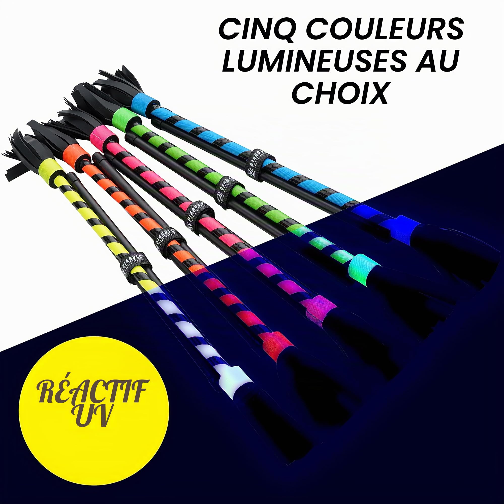 Diabolo Freizeitsport Flowerstick Basic (Vert) Jonglerie Baguettes Débutants