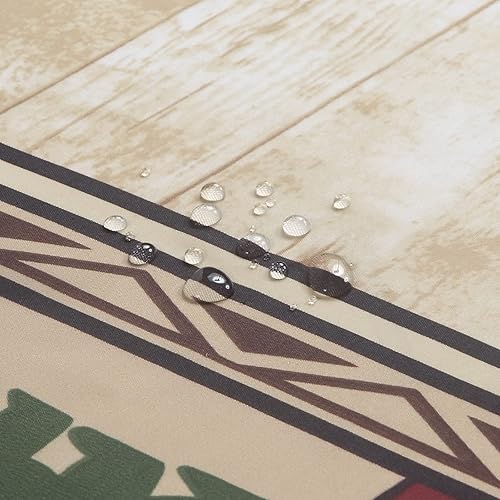 Miniatura 2 de Woodland - Bonita tela de poliéster marrón oso, vintage, estilo campestre clásica, con ciervos, verde Dk, tela de madera campestre, impermeable,