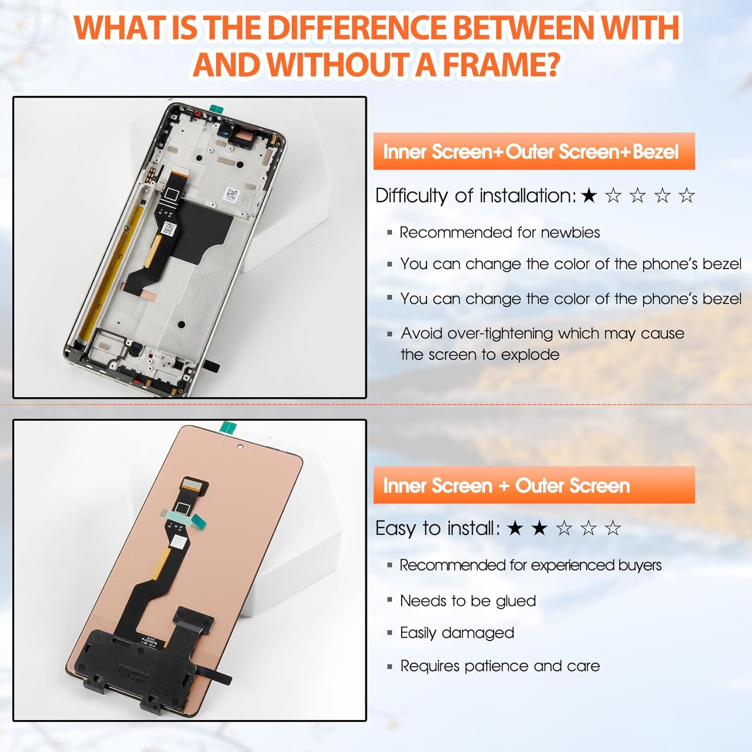 Screen for Motorola Moto G Stylus 5G 2024 Screen Replacement for Moto G Stylus 5G 2024 LCD Screen XT2419-2 Touch Display Digitizer Assembly Repair Parts with Frame (Black)