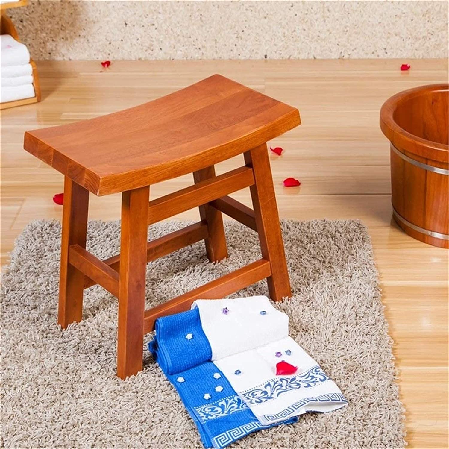 Asiento de Ducha, Ducha Benchamp; Taburete Baño de Madera con Taburete de Ducha, Asiento de Baño Antideslizante para Ancianos, Silla para Cambiar Sus Zapatos Silla de Ducha Aplicar
