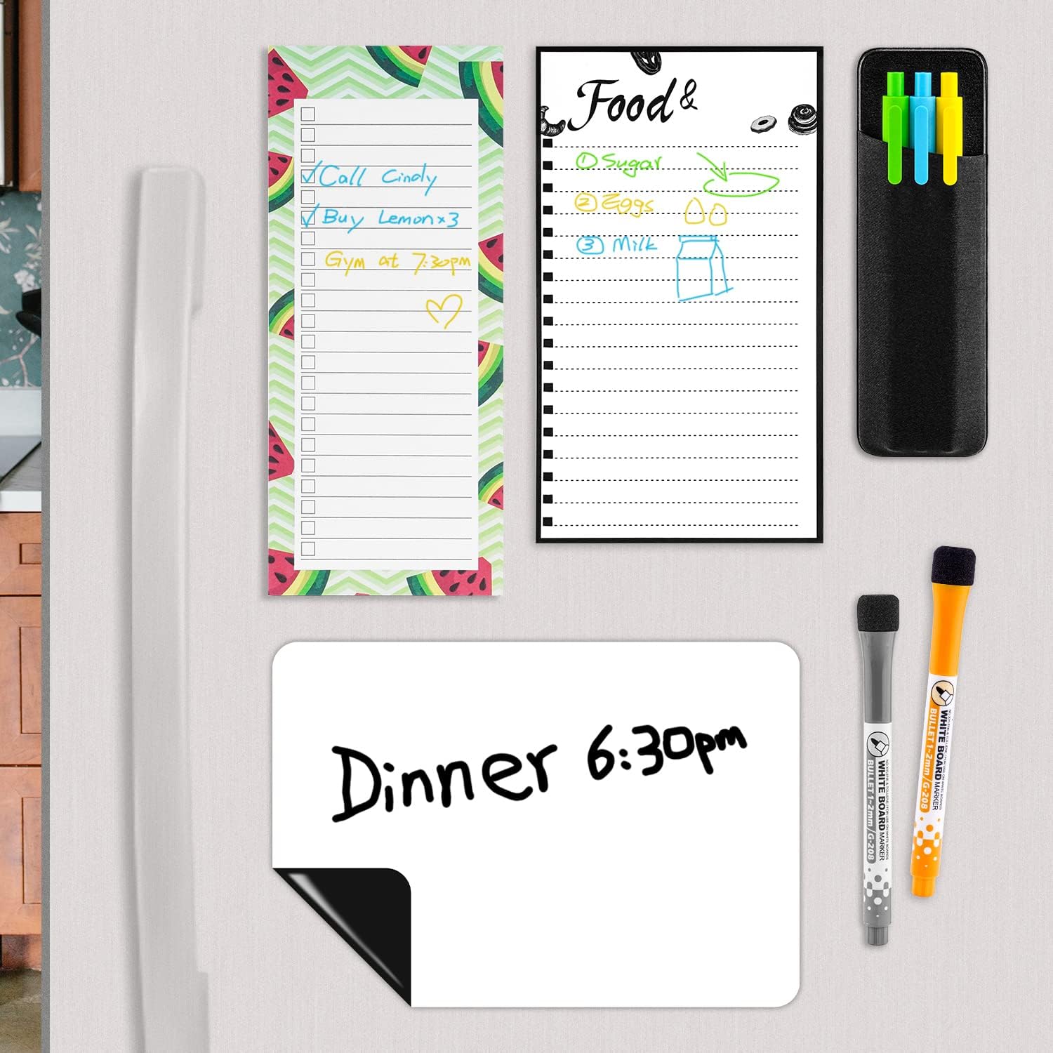 Epessa Fridge Notepads Set for Grocery, Shopping toDo Lists, Memos with 2