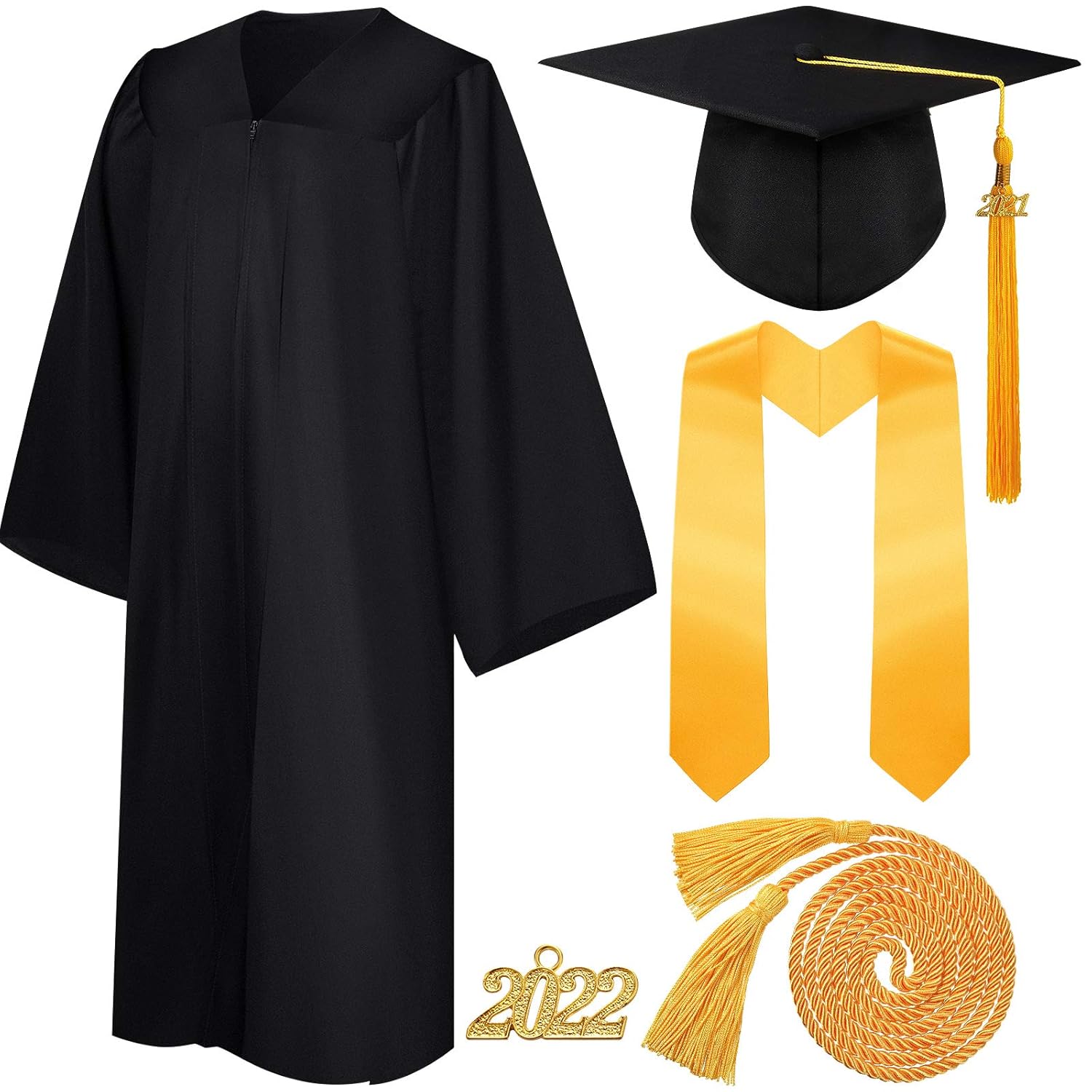 2022 Burgundy And Gold Graduation Tassel