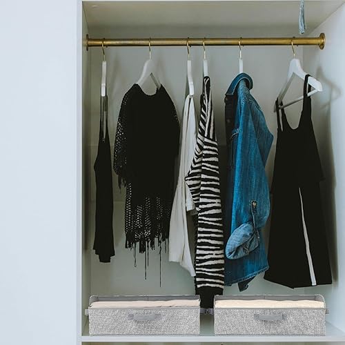 Miniatura 5 de Paquete de 3 organizadores de armario, organizadores plegables de almacenamiento de ropa con asas, gran capacidad, cajas de almacenamiento