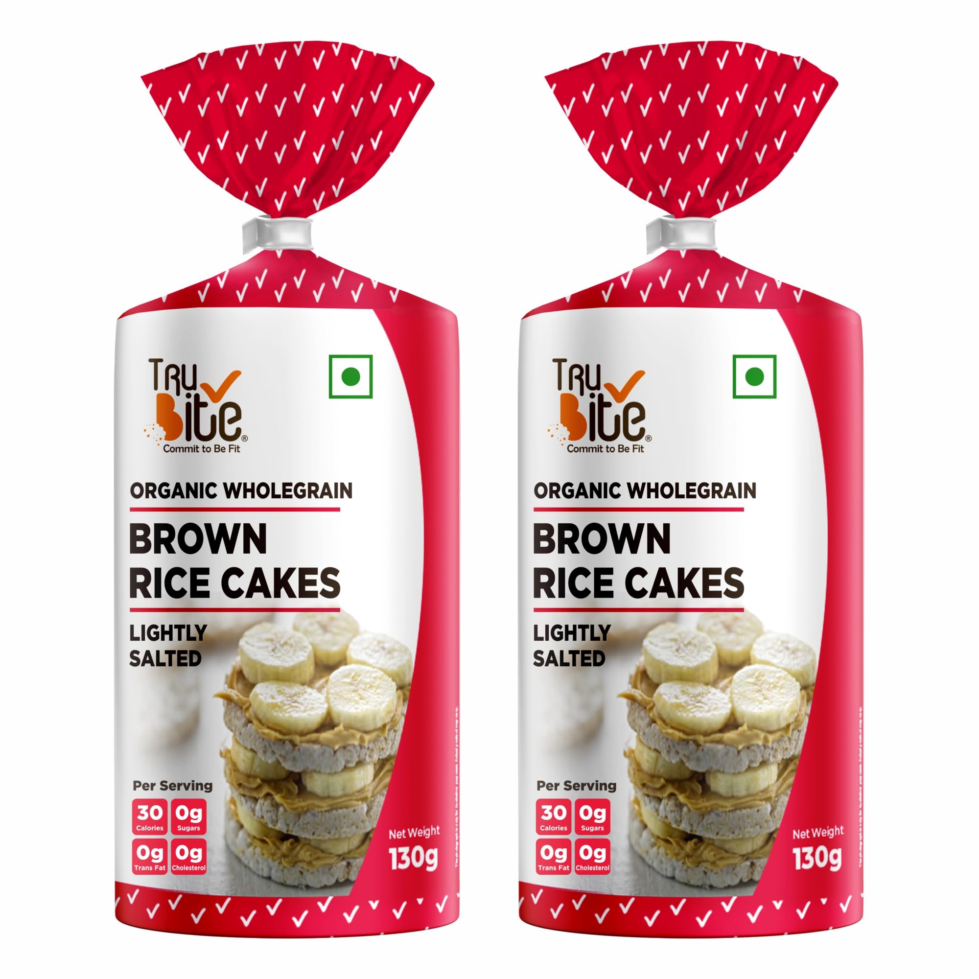 Trubite Crispy Organic Wholegrain Brown Rice Cakes (Lightly Salted) (Pack Of 2) (130g x 2) | 100% Natural | High In Fiber | Low In Calories | Cholesterol Free | Super Healthy (B09PNL2HY7) Amazon Price History, Amazon Price Tracker