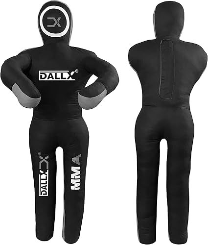 Miniatura 10 de DALLX MMA Grappling Dummy BBJ Wrestling Brazilian Jiu Jitsu Saco de boxeo Judo Karate Lanzar boxeo Fighting Dummy Self Defense Posición de pie  Sin