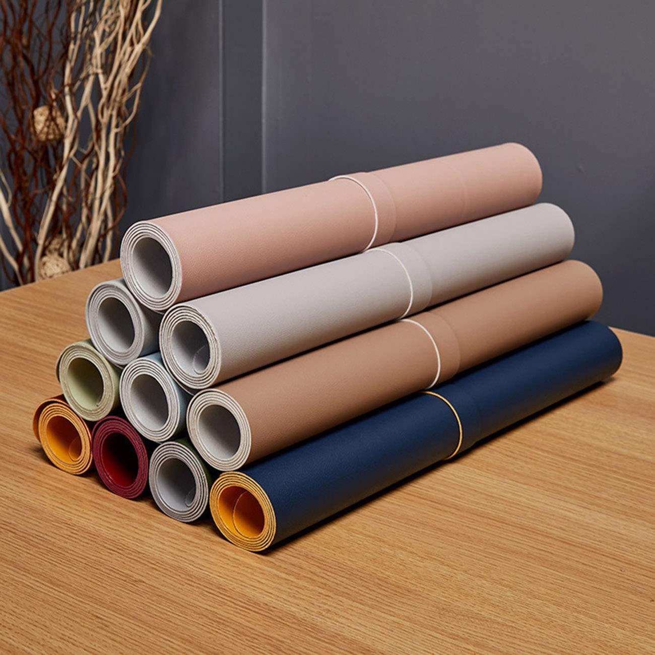 PU Sottomano Tappetini per Mouse Deskpad Grigio scuro 75*120cm