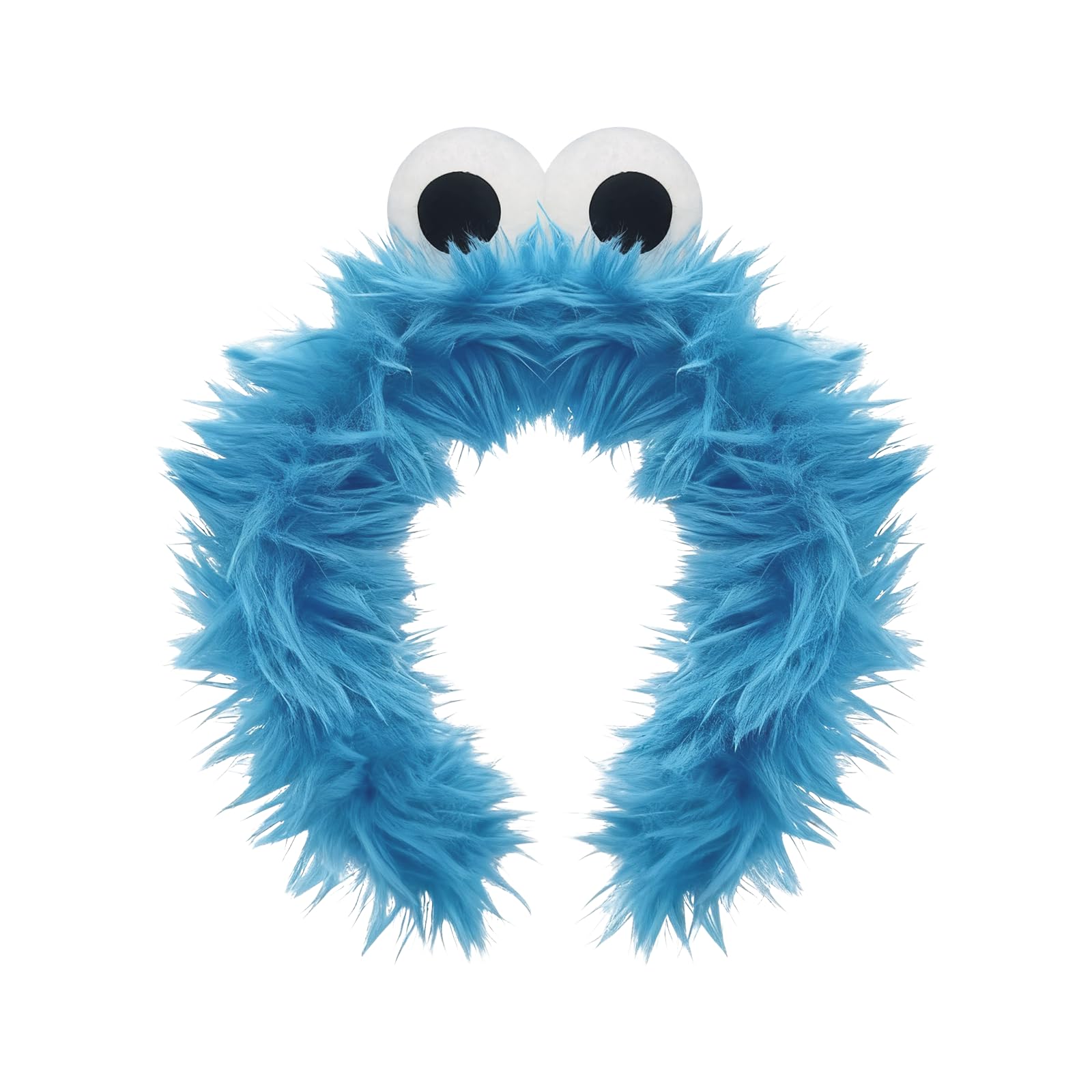 MEISH Cookie Monster Headband with Googly Eyes Blue Decorative Headdress Furry Monster Hairband Cute Cosplay Headbands for Halloween Costume Cosplay Party Supplies