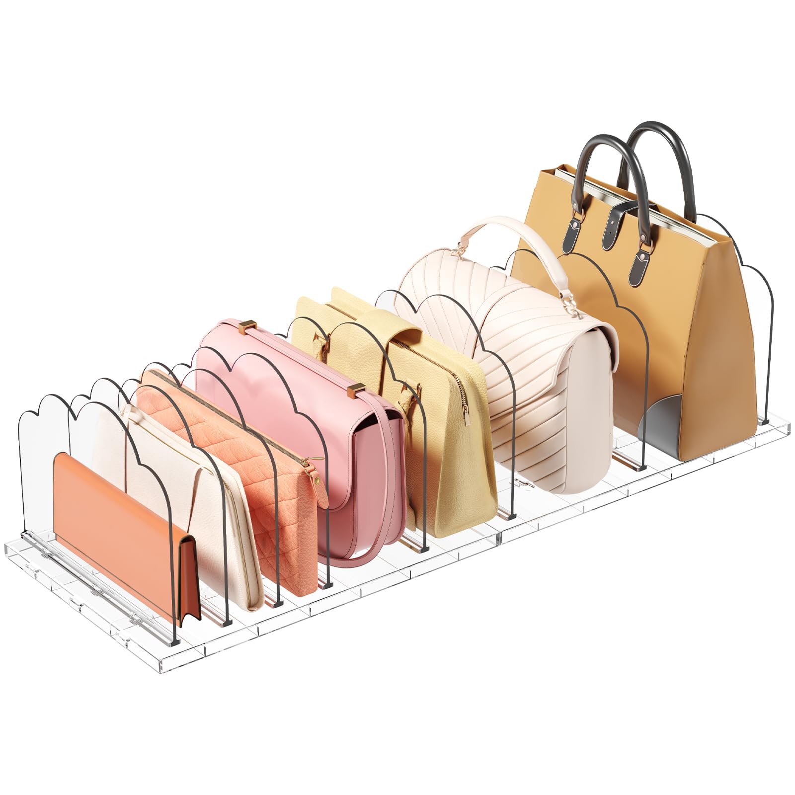 Lifewit Purse Organizer for Closet Clear Handbags Storage Organizer Adjustable Clutch Purse Storage Organizer Holder for Closet 2