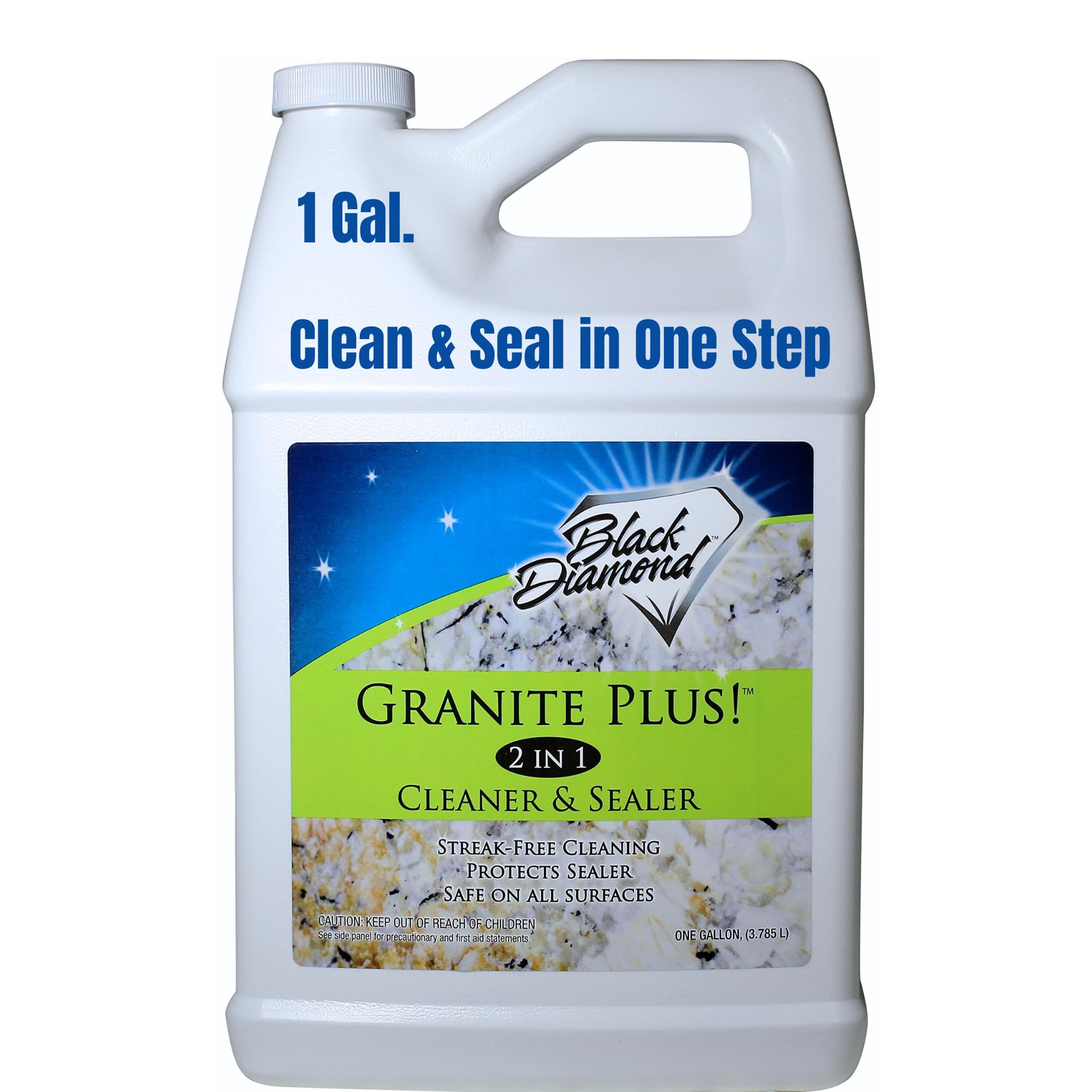 Black Diamond StoneworksGranite Plus! 2 in 1 Cleaner & Sealer for Granite, Marble, Travertine, Limestone, Ready to Use![Amazon-developed Certification] Compact by Design