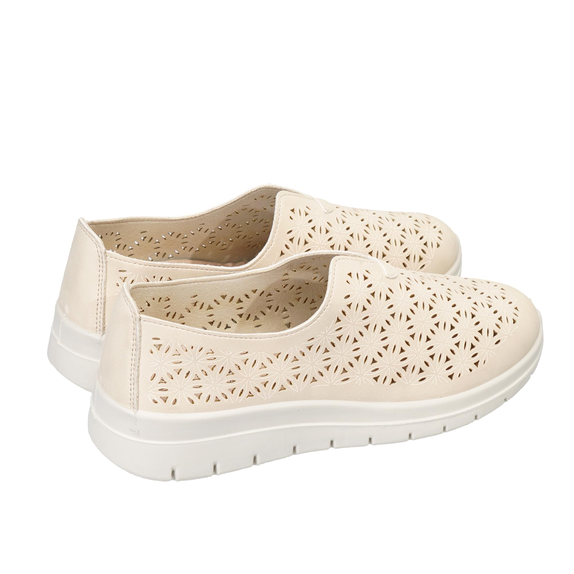 JOMIX Baskets Femme sans Lacets,Respirantes Ajourées,Semelle Légère Amortissante,Chaussures de Marche Confortables Antidérapantes