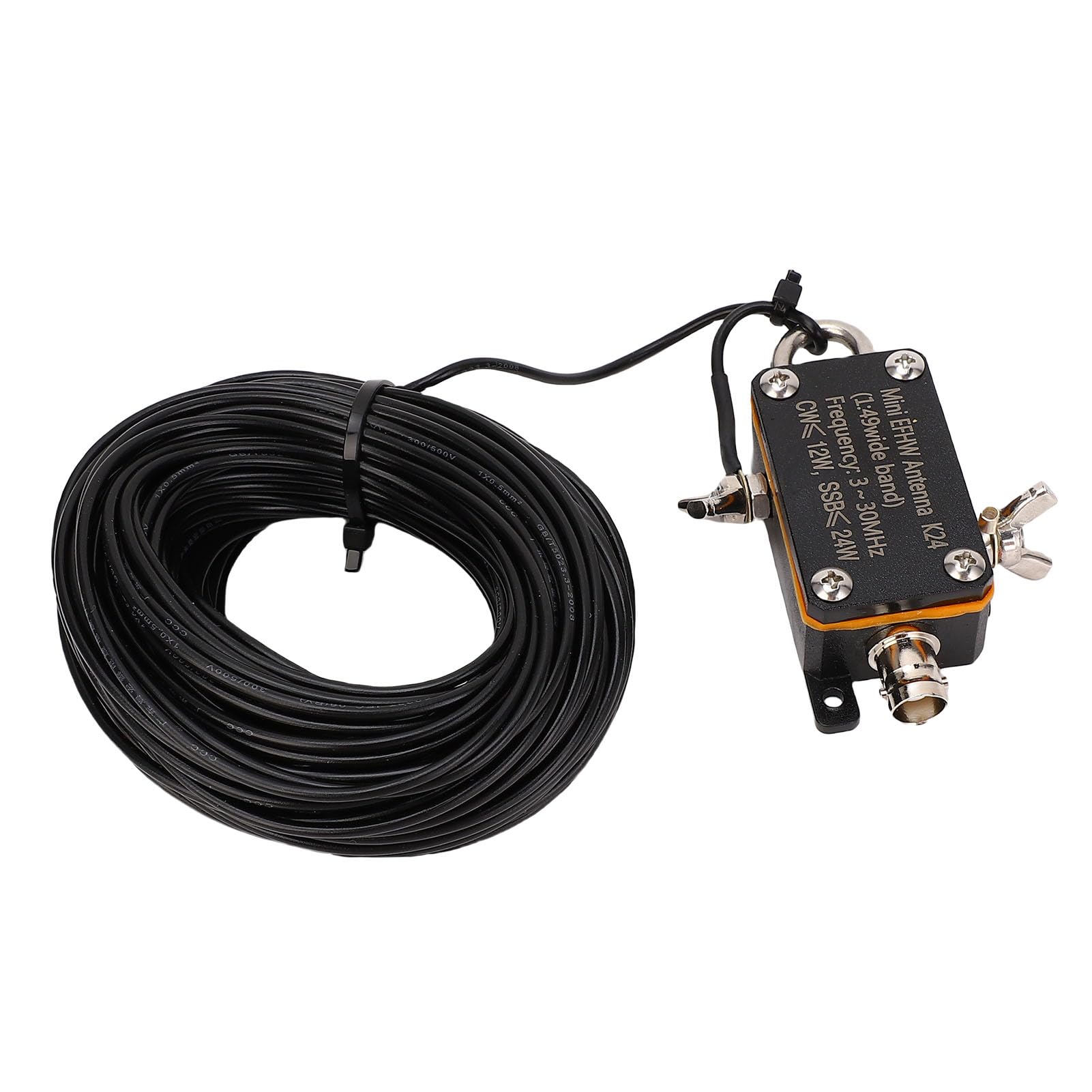 Dpofirs Antena Portátil HF End Fed Alimentada 1:49 Antena de Bolsillo Corto de Bolsillo Corto de Balun 3-30MHz para Radioaficionada con una Bolsa de Oscilador y Bolsa de Almacenamiento