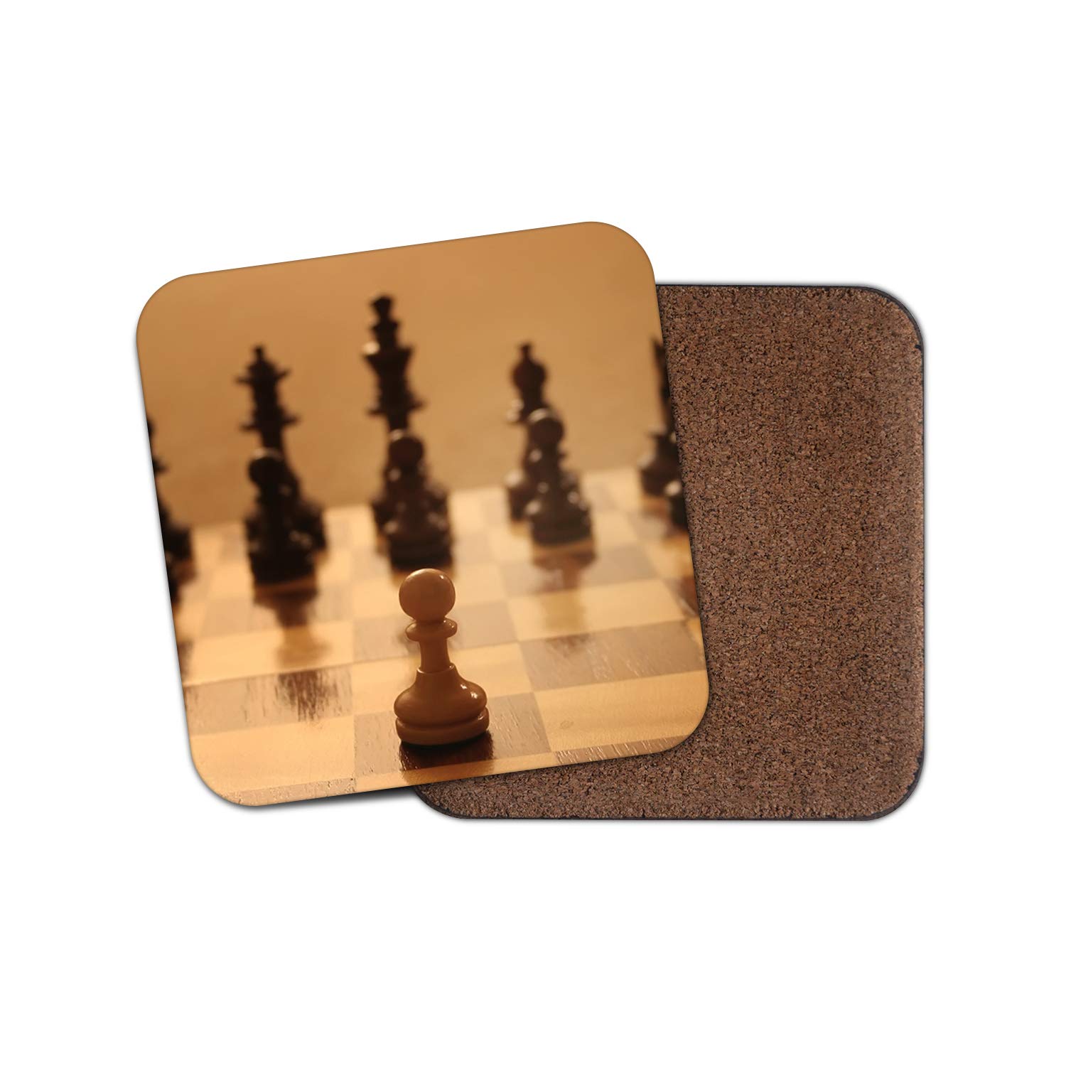 Destinationvinyl Multicolor 1 X Chess Set Coaster - Pawn Board Games Puzzle Fun Dad Uncle #8882