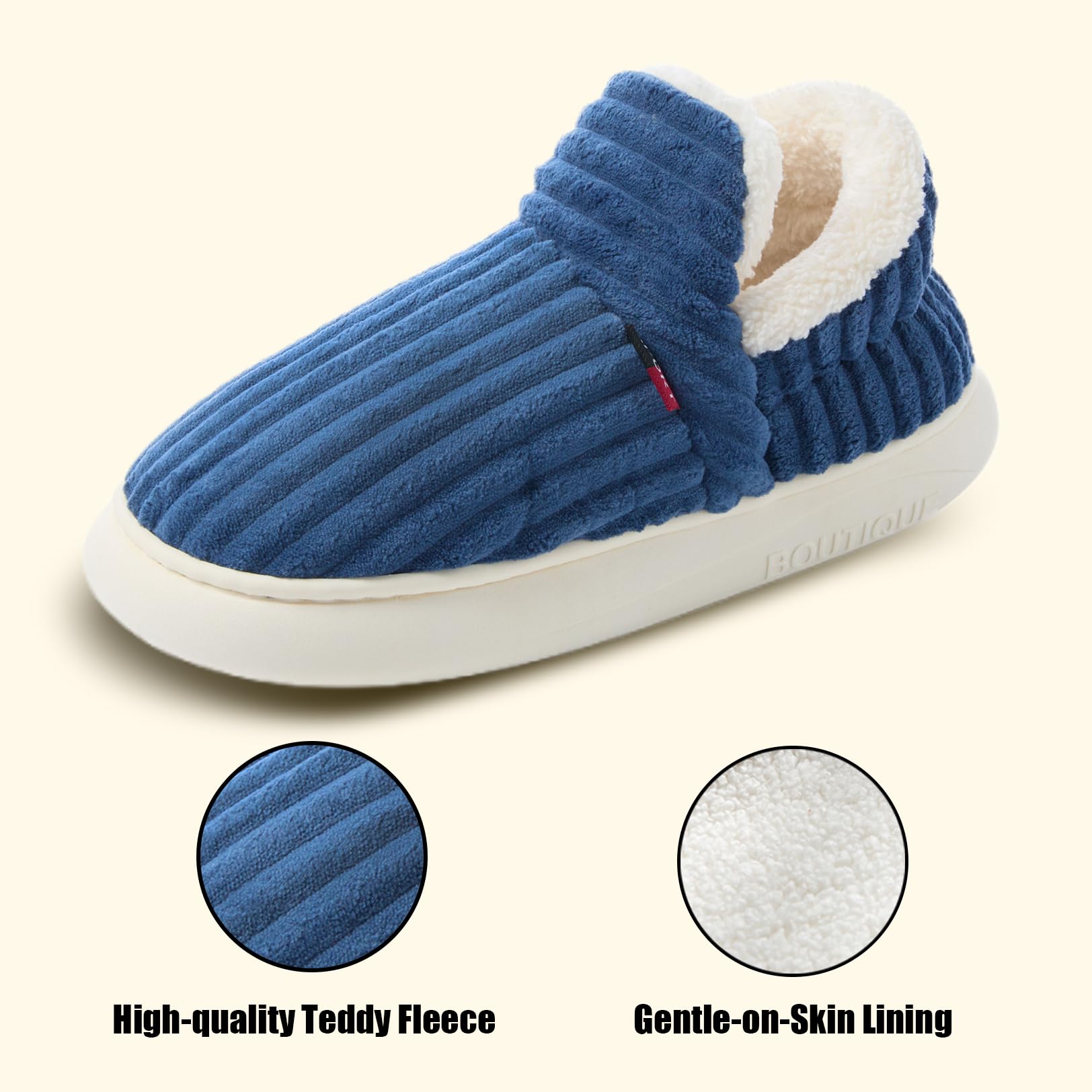 Misolin Pantofole Donna Invernali Peluche Ciabatte Casa Comode Pelose Inverno Scarpe Autunno Memoria Schiuma Antiscivolo Suola Cotone Morbida