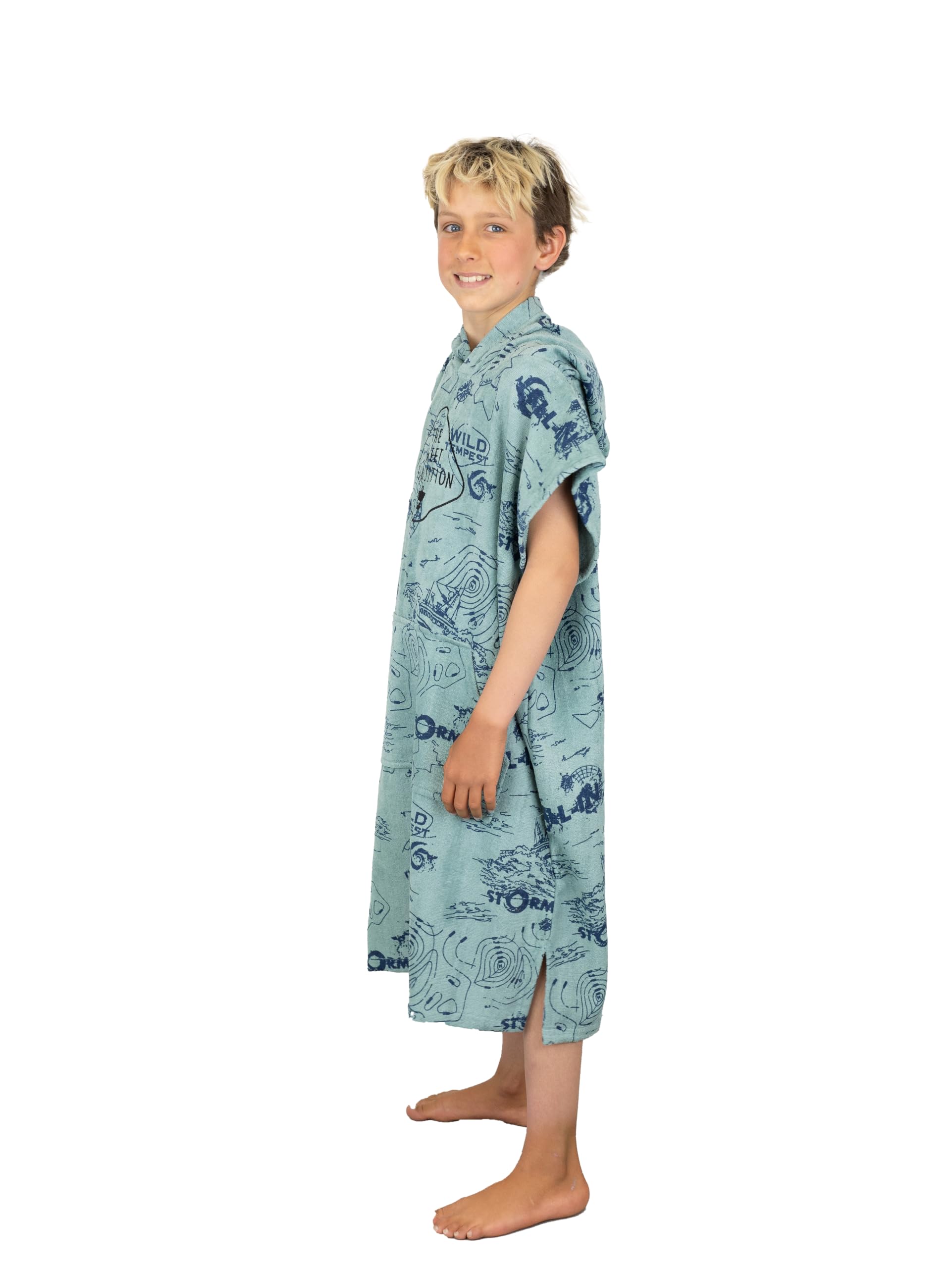 ALL-IN, Sweet Transition Poncho, Poche Kangourou, Storm, Taille Unique Junior (7-15 Ans), Jeunesse Unisexe