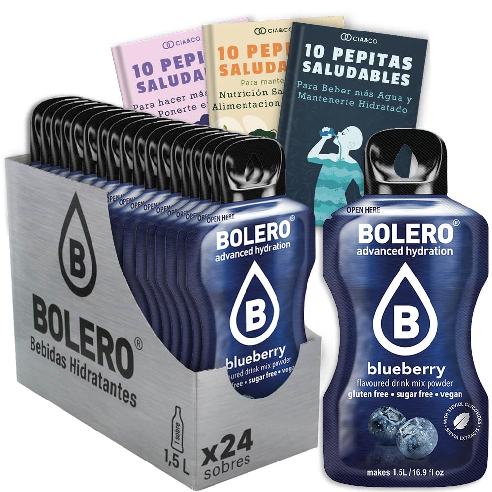 24 x Bebida Bolero COLA Hidratante Sin Azucar (24x9 grs) + 30 Pepitas Saludables para una vida más sana by Cia&Co — view 171
