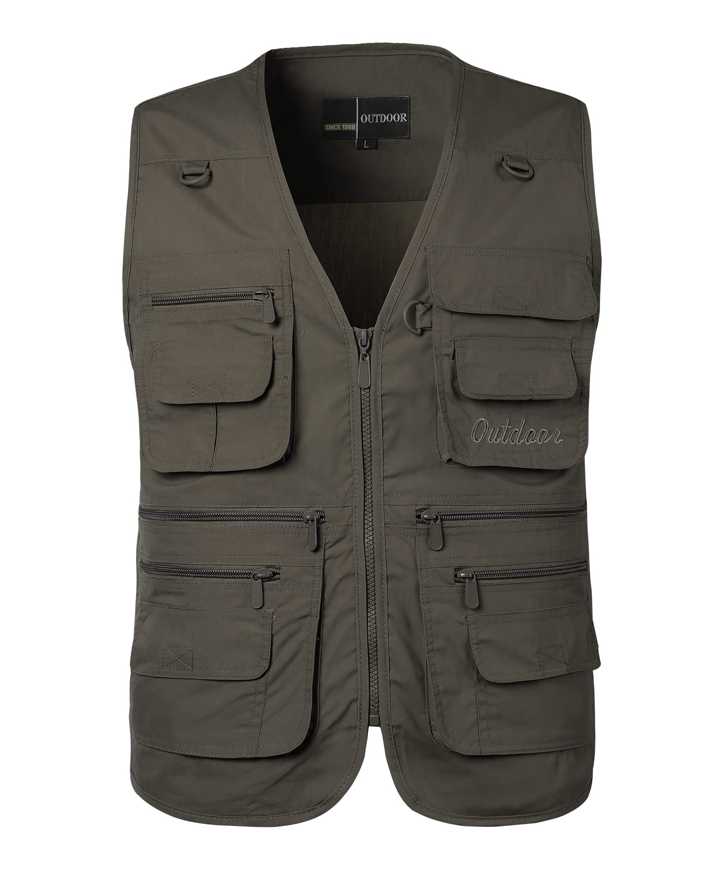 Herren Outdoor Freizeit Weste Atmungsaktiv Funktionale Arbeitsweste Leicht Fotografie Reporterwesten Camping Wandern Ärmellos Jacke mit Vielen Taschen