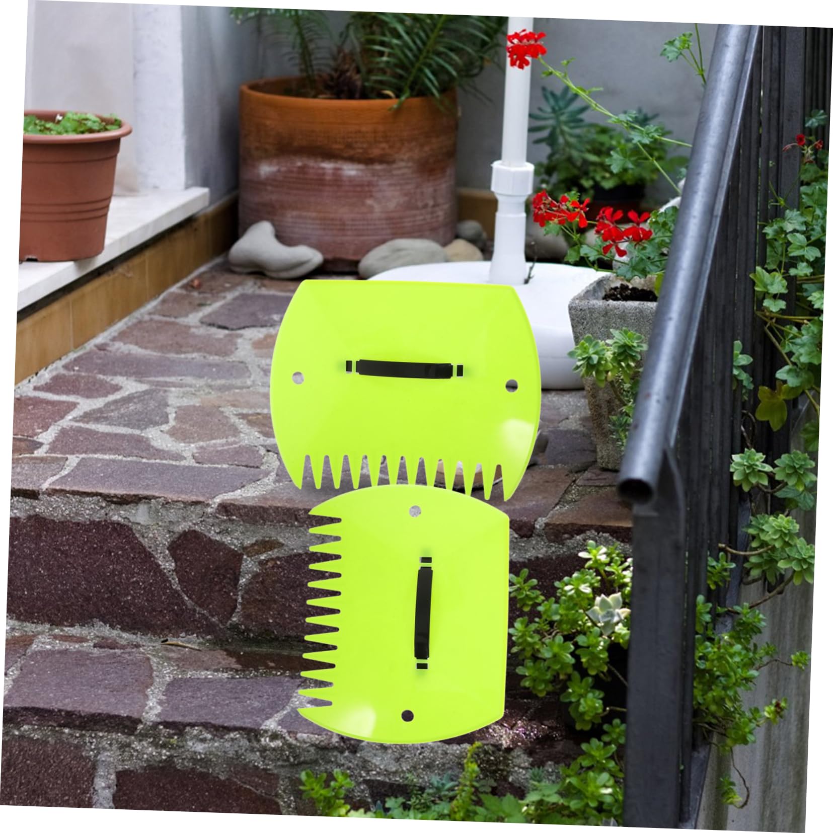 Mipcase 2pares Rastrillo Recolector para Jardín Rastrillo De Mano De Plástico para Recoger Césped por Paquete Herramienta De Jardín Útil