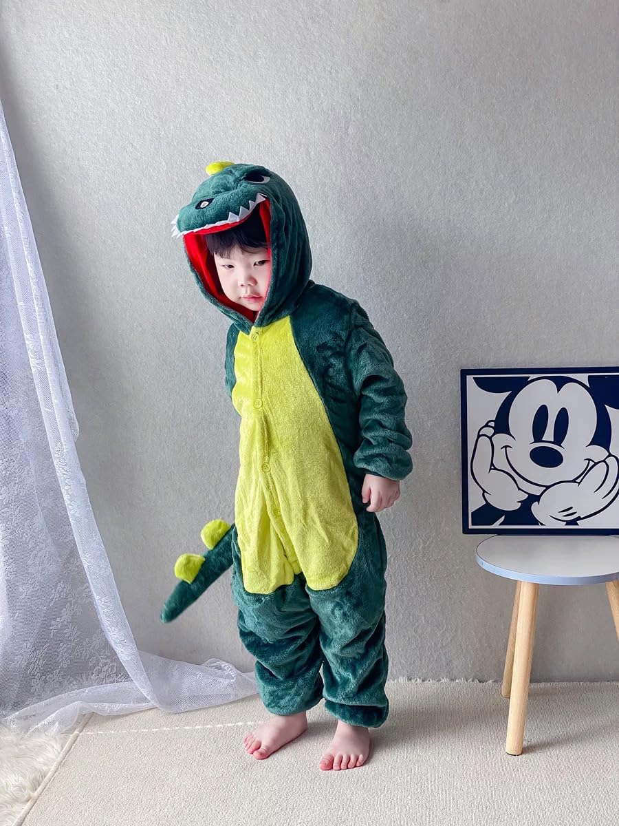 Plustrong Kids Onesie Pajamas Halloween Costumes for Boys Girls Flannel Animal Onesie Halloween Costumes for Kids - Image 5