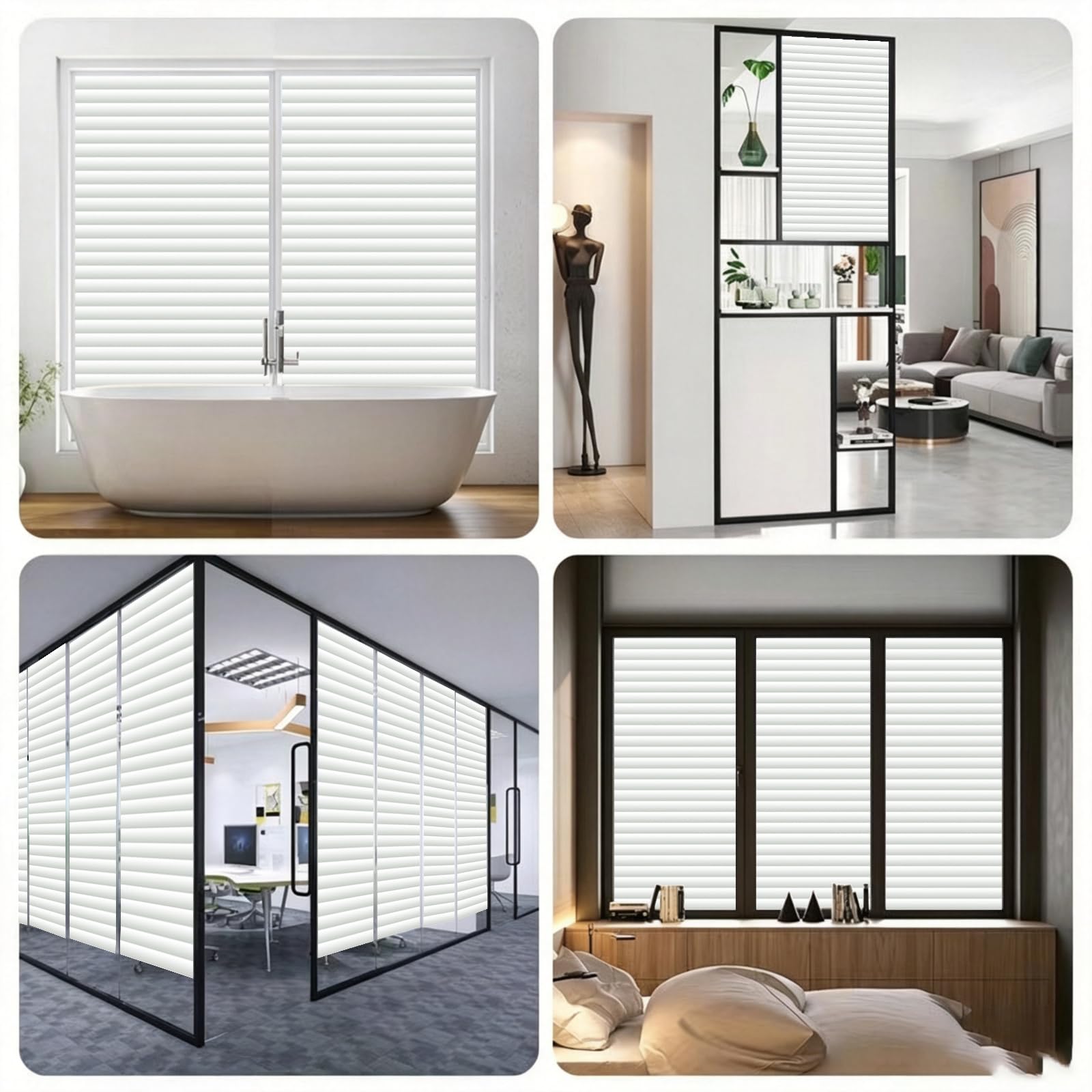 Pellicola per Finestre 40 x 550 cm con Protezione UV Pellicola per Vetri Che Non Fa Vedere Dentro Senza Colla Adatto per Camere da Letto, Cucine, Soggiorni, persiane