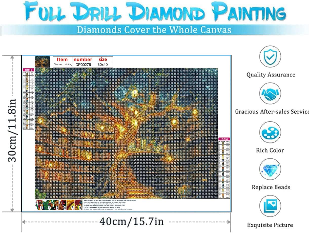 Kit DIY Peinture Diamant 5D Mont Fuji – 30x40 Cm – Pour Adultes Débutants – Art Du Diamant Complet Avec Outils – Décor Mural