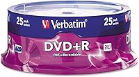 Vista 1 de Verbatim Discos DVD+R en Blanco Tinta AZO 4.7GB 16X Discos Grabables - Paquete de 25 Discos