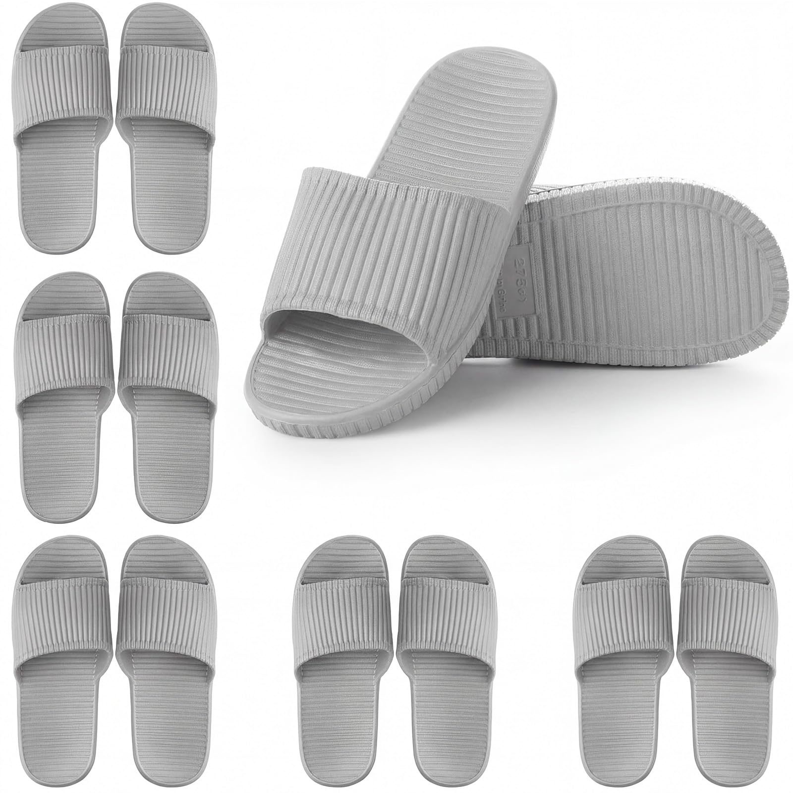 Shyyween 6 Pack Non Slip Shower Slides Lightweight Bath Slippers for Women &amp; Men Pool Sandals for Home Hotel Gym Spa Pool