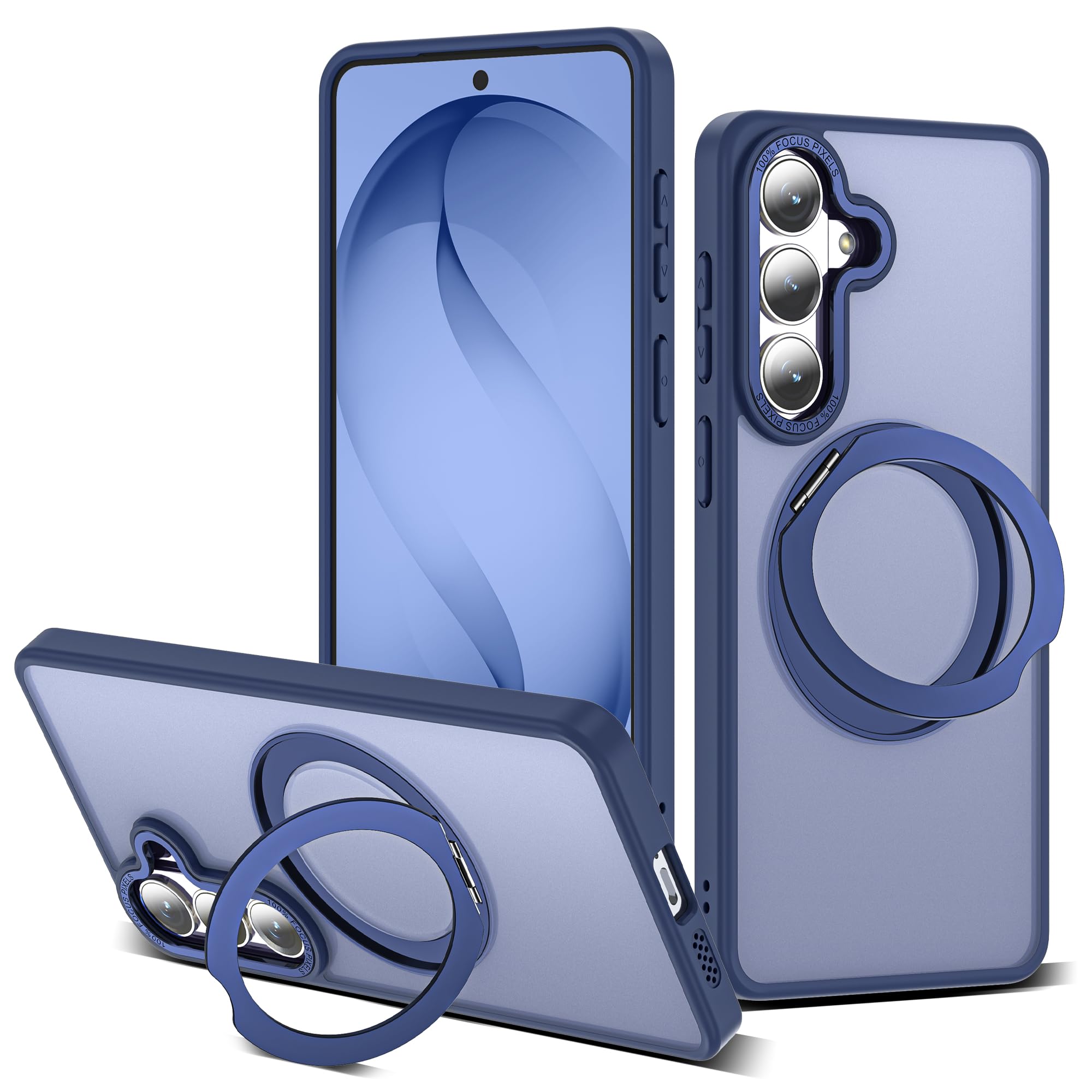 for Samsung Galaxy S26 Case with 360° Spin Stand,Blue