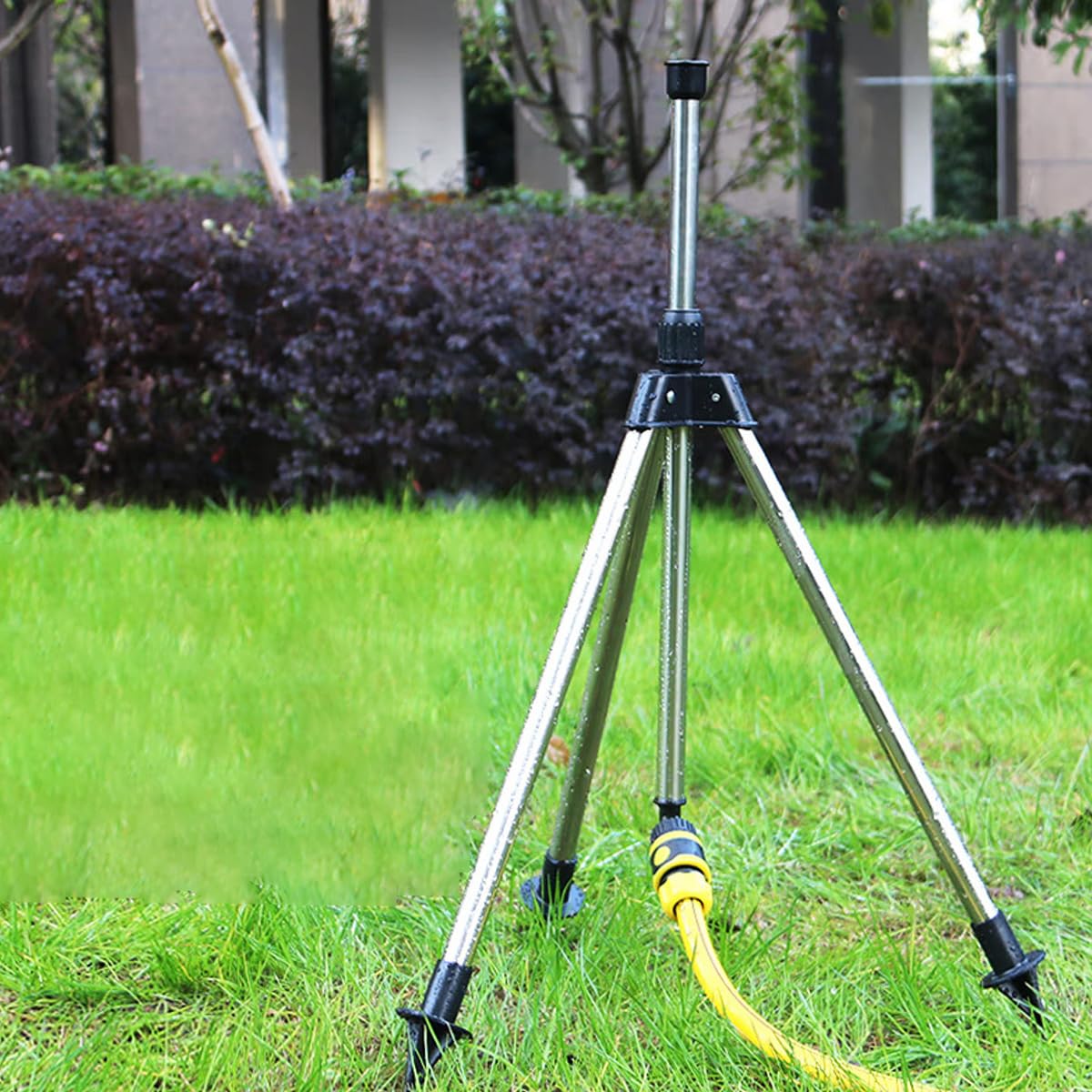 Irrigatore rotante per treppiede, irrigazione automatica a 360 gradi, irrigatore per irrigazione, irrigatore per treppiede, sistema di irrigazione per giardino, cortile, prato all'aperto