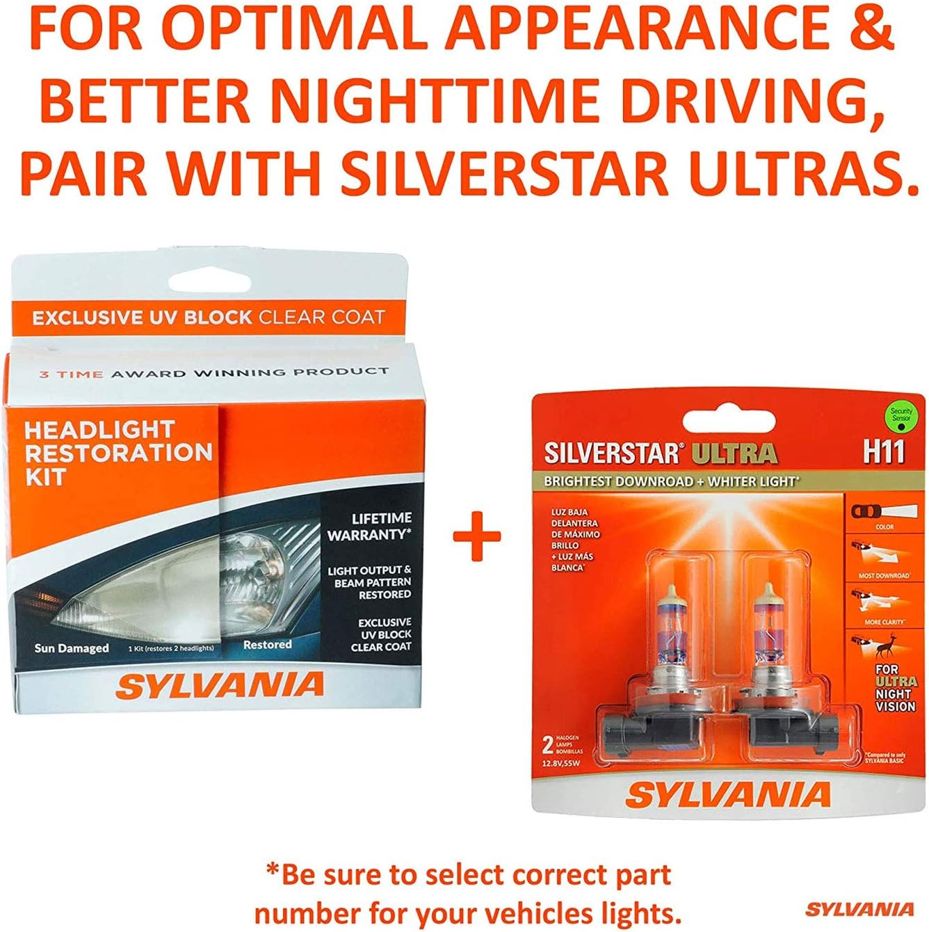 Buy SYLVANIA Headlight Restoration Kit 3 Easy Steps to Restore Sun