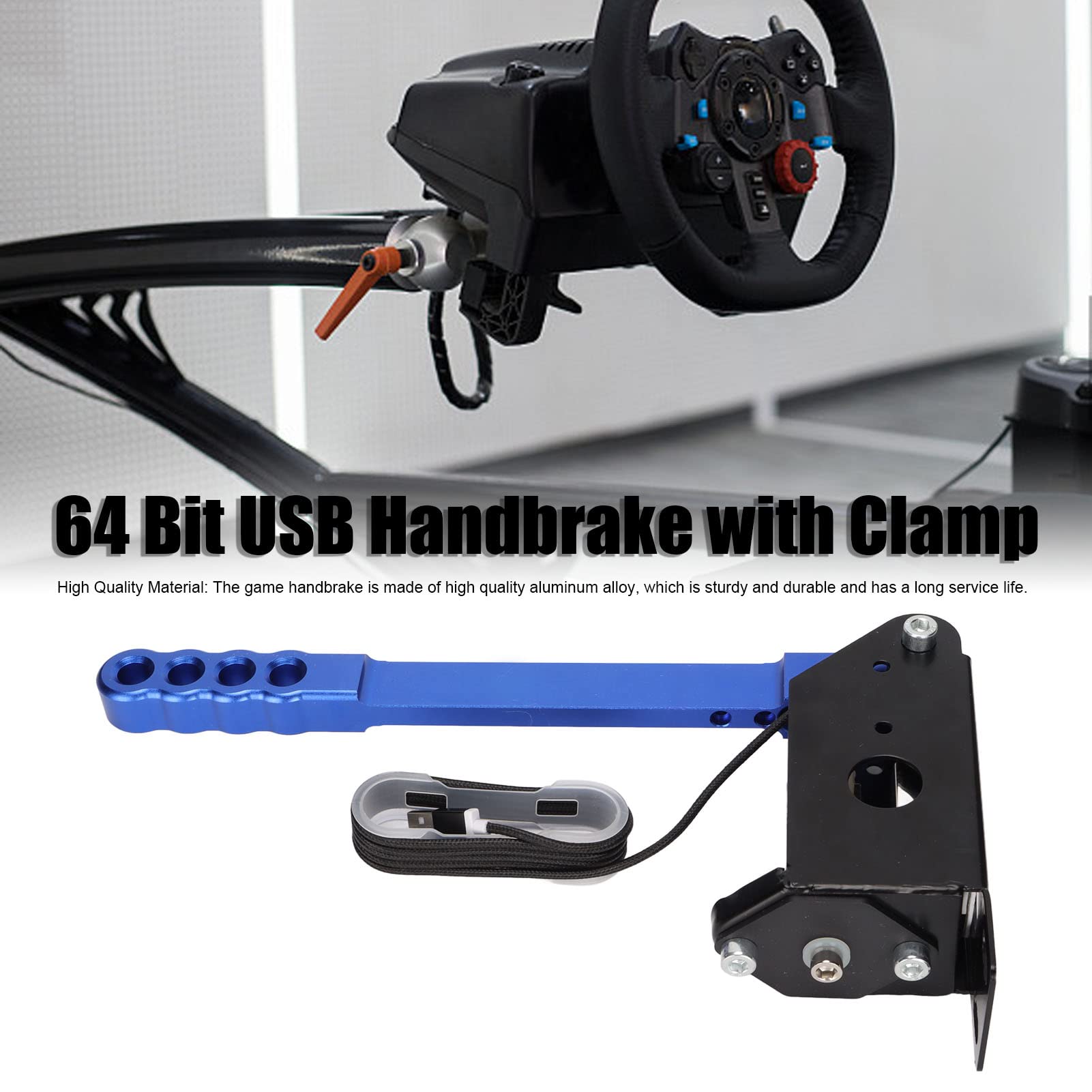 Professionele USB Handrem Voor PC Racing Games - Lineaire Remhouder Met Bureaumontage Ideal Voor G27 G29 G923 Spelervaring
