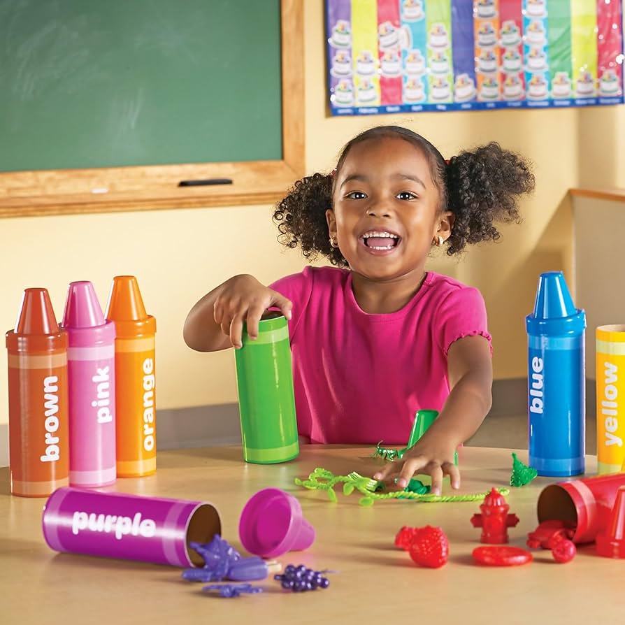 Amazon.com: Learning Resources Rainbow Sorting Crayons - 56