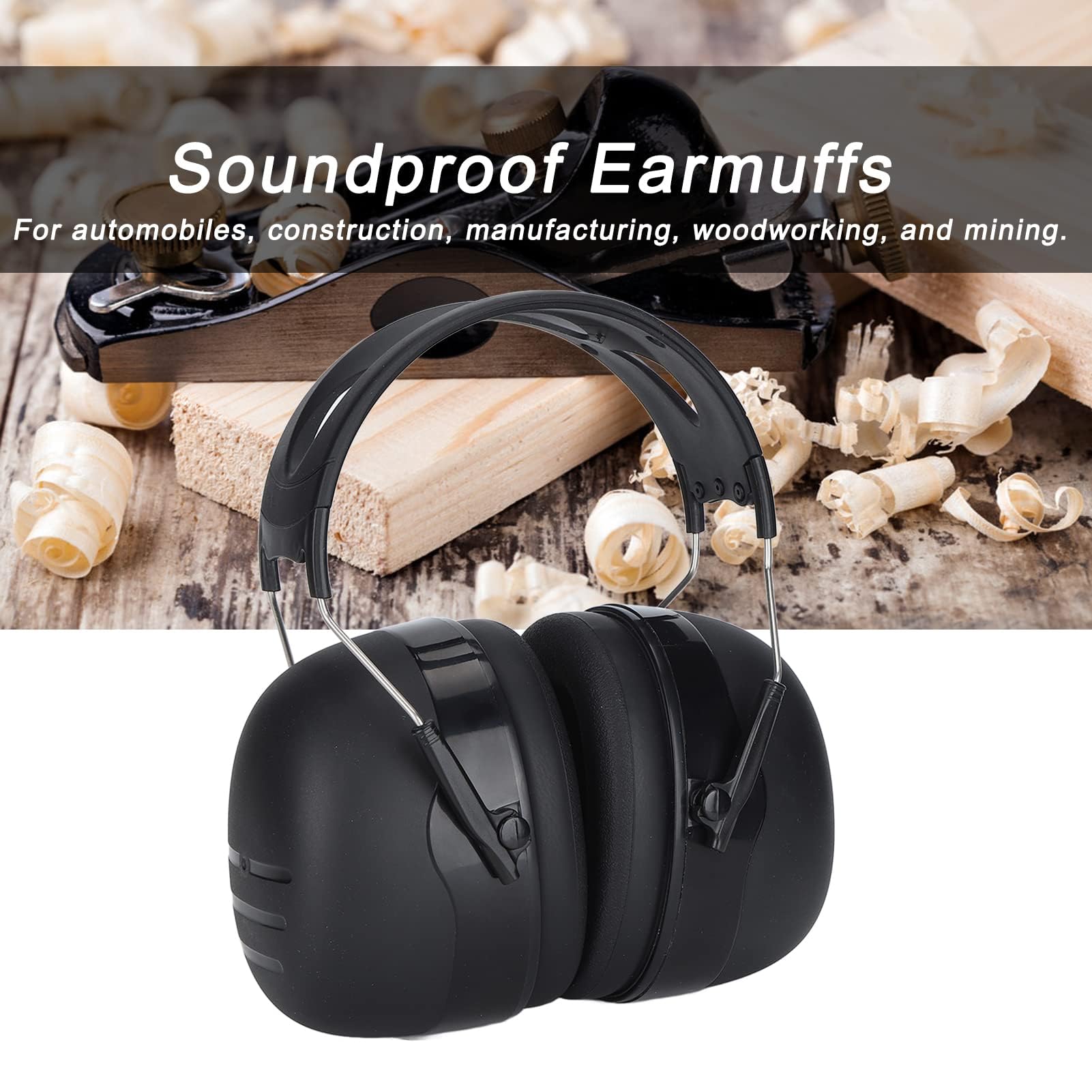 Dpofirs Cache-Oreilles à Réduction de Bruit, 37 DB NRR Protection Auditive Casque Antibruit Casque Anti-Bruit pour Adultes, Hommes, Femmes, Plage de Tir, Tonte, Construction