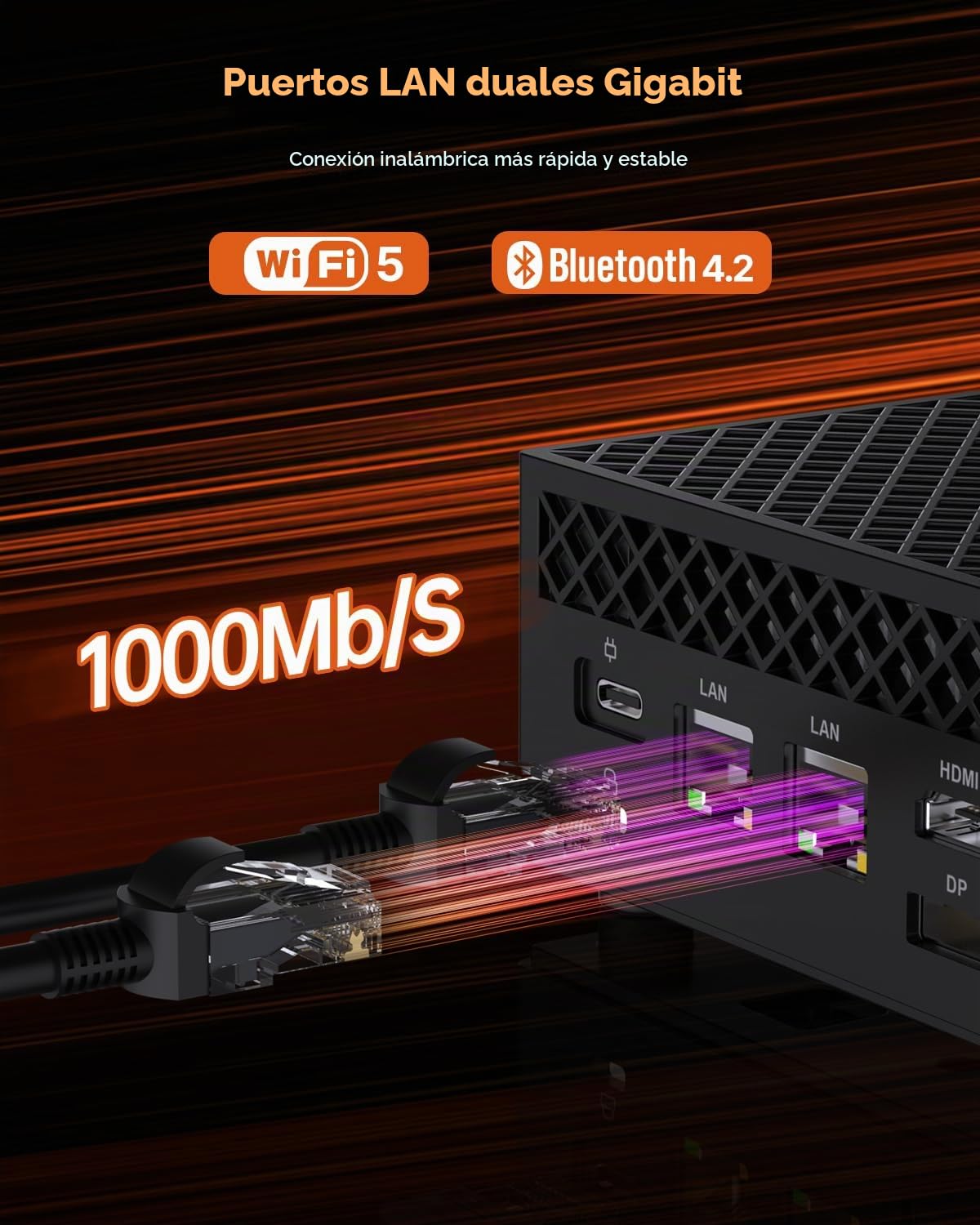 NiPoGi AM06 Pro Mini PC 16 GB RAM, АMD Ryzen 5 5500U (6C/12T, Fino a 4,0 GHz) Mini PC Dual LAN, 512 GB M.2 SSD Mini Desktop Computer, 4K UHD Triple Display/WiFi 5/BT 4.2 per giochi/ufficio/HTPC.