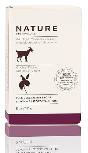 Miniatura 3 de Nature By Canus Jabón base vegetal puro, receta original, con leche fresca de cabra canadiense, 5 onzas (paquete de 1)
