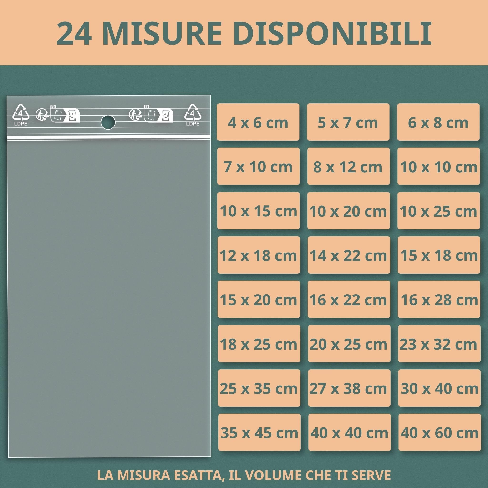PACKY - Sacchetti Plastica Richiudibili 4x6 Cm - 100 Pezzi - Bustine Trasparenti Richiudibili | Ampia scelta