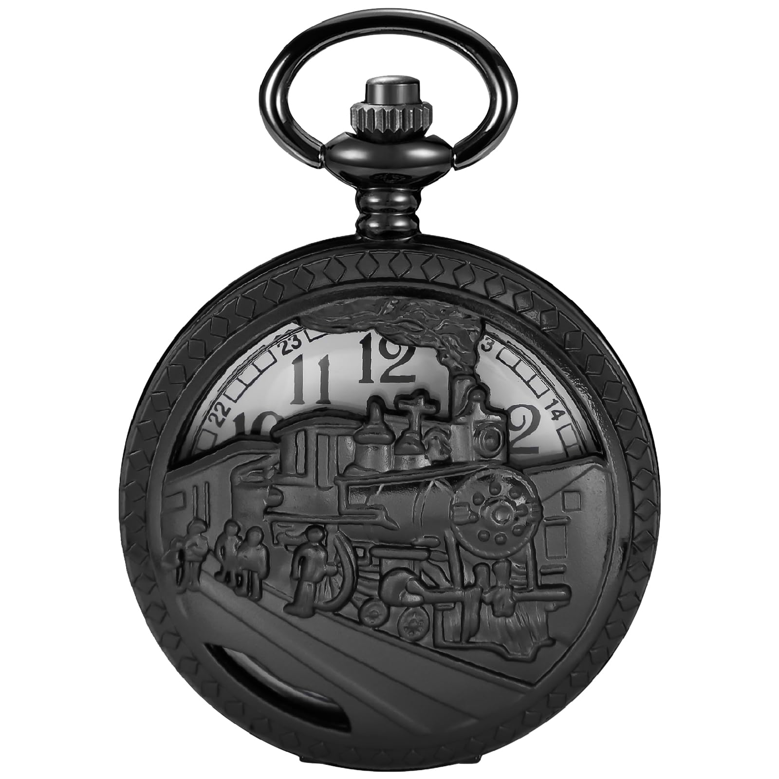 Vintage Punk Motorcycle Pocket Watch Quartz Bronze Steam Train Pocket Watch Men Women Gift for Christmas Birthday