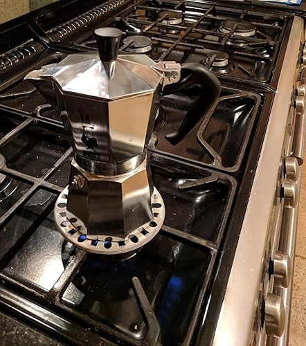 Miniatura 7 de Salvamanteles reductores de anillo de gas de 4.5 pulgadas, accesorios universales de estufa para estufa, cocina de horno, café expreso a fuego lento