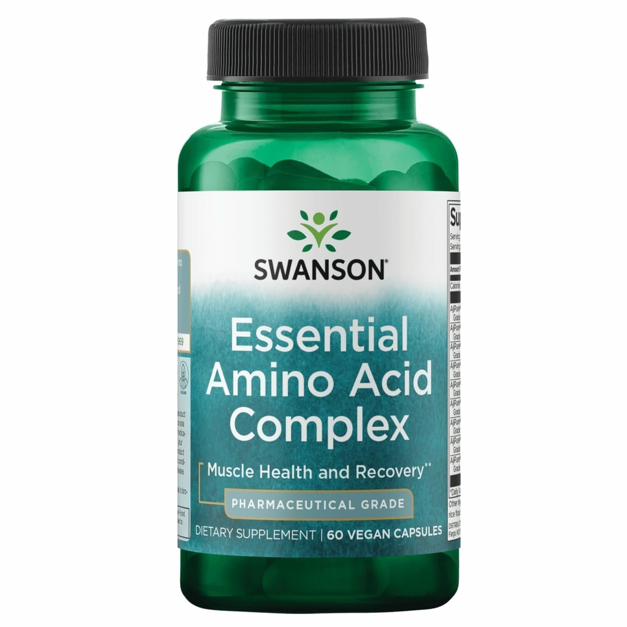 Swanson AjiPure 9 Essential Amino Acid Formula, 60 Veg Capsules 60 Count (Pack of 1)