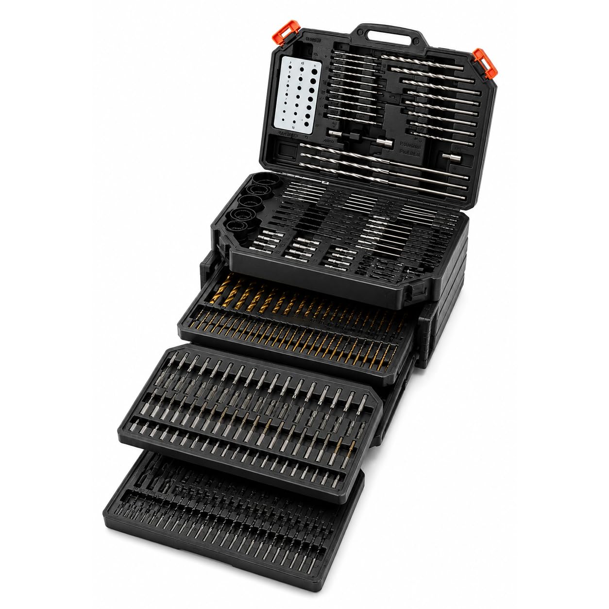 300pc Drill Bit Driver Set Wood Metal Masonry HSS Titanium Bit Case DIY Tool Kit