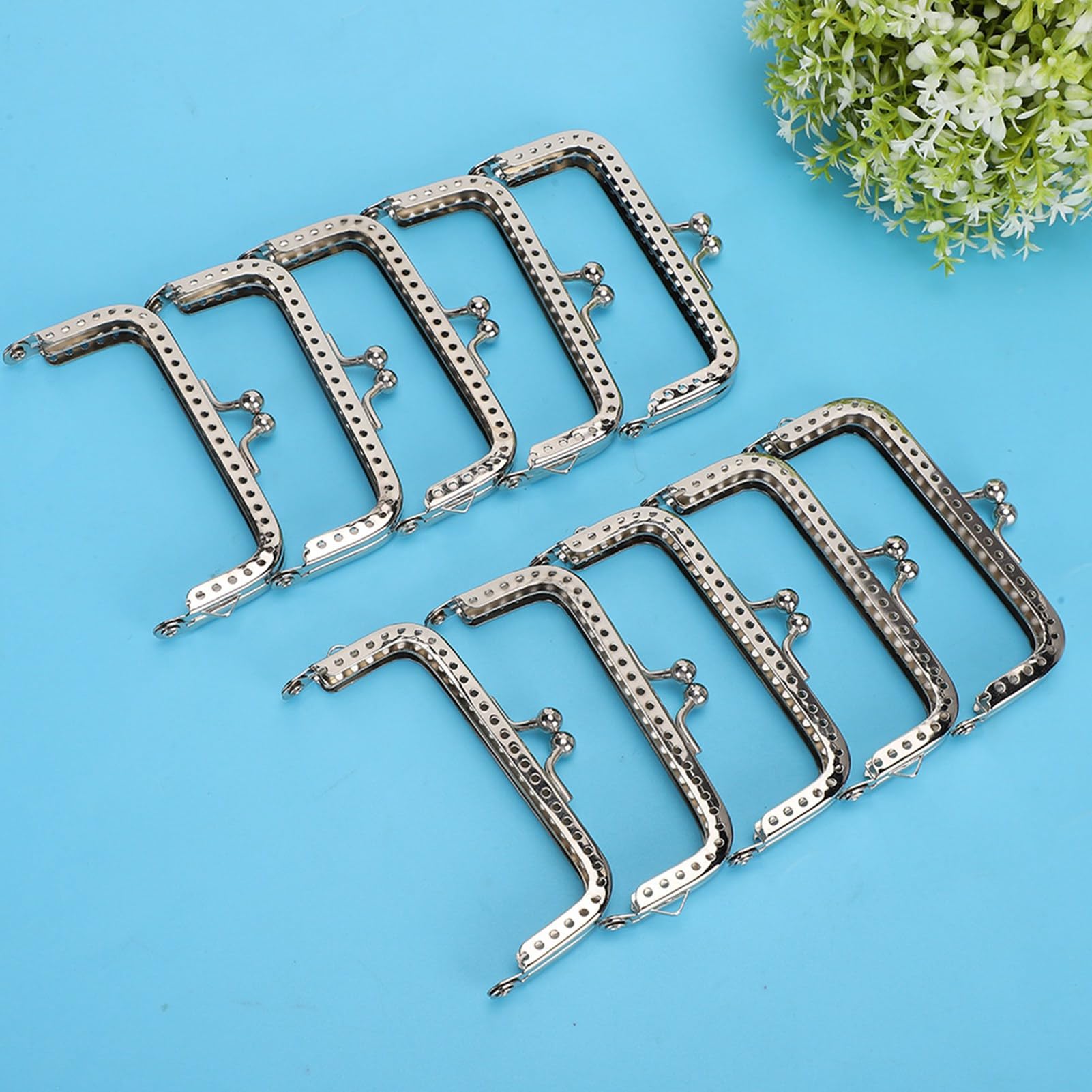 10 pcs 8.5 cm Semi-Circulaire Porte-Monnaie Cadre Coin Sac Fermoir Fermeture pour DIY Sac À