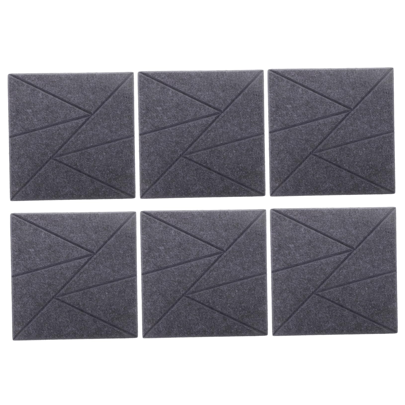 Panel Acústico Adhesivo para Pared, 6 Piezas de Poliéster | Apto para Interior Decor y Gaming Room, Efecto Moderno, Ayuda a Reducir Ruido E Interferencias