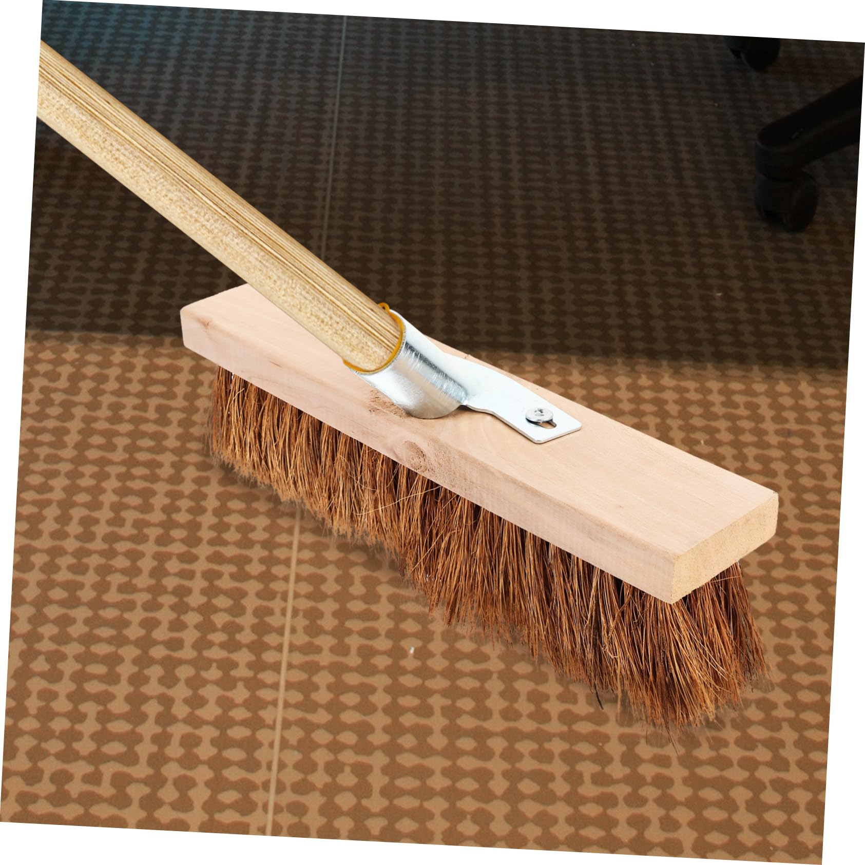 Baluue Testina della Spazzola per Pavimenti con Setole, Legno e Ferro, Facile da Sostituire, per Piastrelle e Soggiorno, Uso Domestico