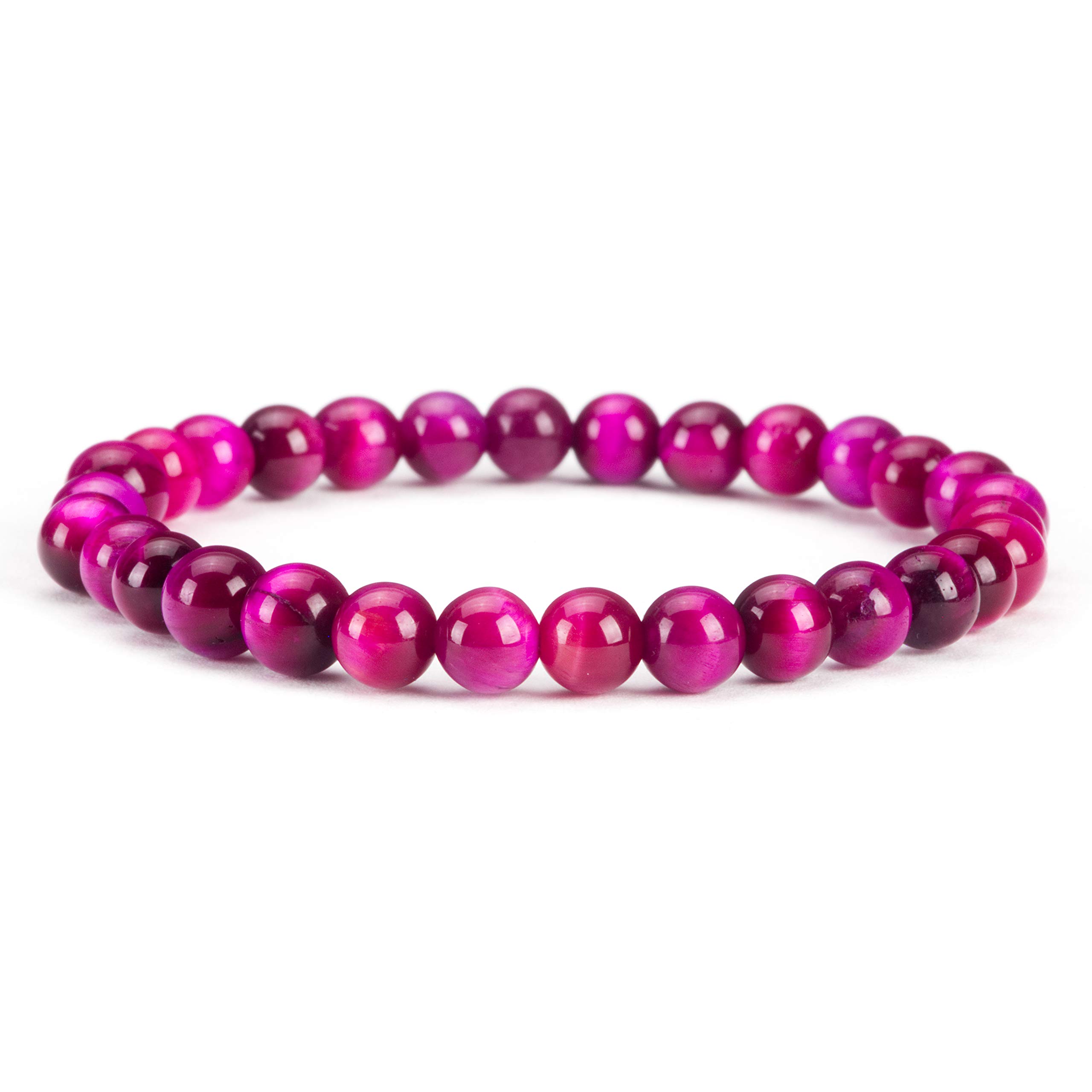Cherry Tree Collection - Small, Medium, Large Sizes - Gemstone Beaded Bracelets For Women and Men - 6mm Round Beads