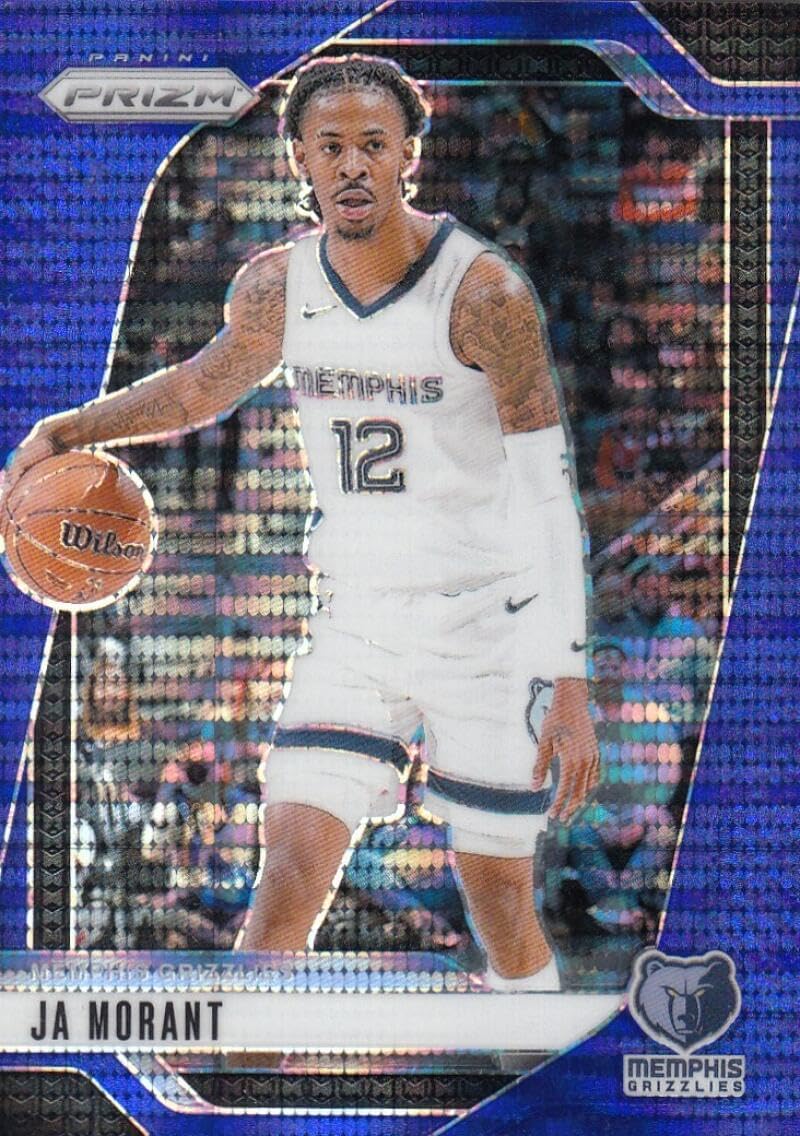 Basketball Trading Card 2024-25 Panini Prizm Prizms Blue Pulsar #64 Ja Morant EX/NM 87/99 Grizzlies