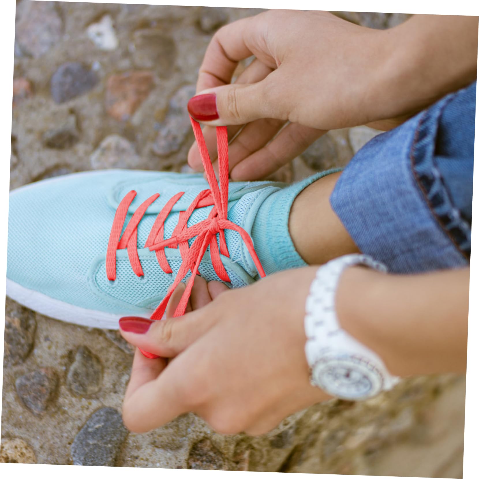 FRCOLOR 12 Paia Lacci Scarpe Piatte Sportive Colorate in Poliestere e Nylon per Sneaker e Sostituzione Lacci Casual e Atletici