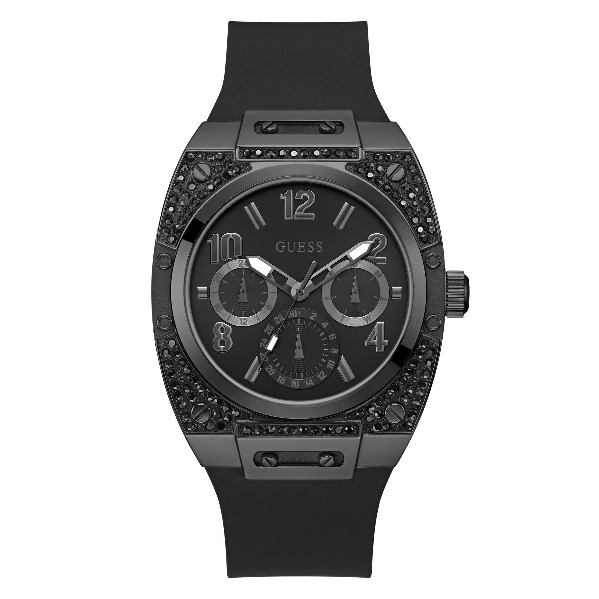 GUESS Silicone Men 54.5 Mm Black Dial Analog Watch- Gw0623G3 (B0D8YQPKHG) Amazon Price History, Amazon Price Tracker