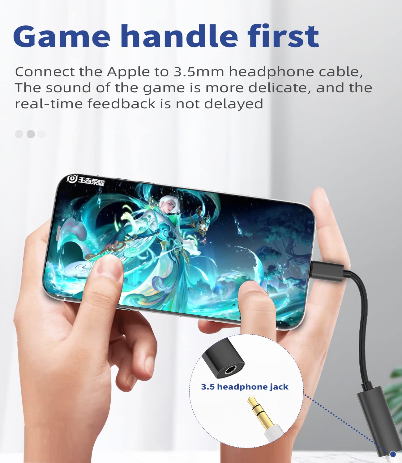 Iphone Adapter for Headphone Jack Lightning to 3.5mm AUX Charger Dongle Splitter Audio Adaptador Para 2in1 Cable Earphone MFI Certified Compatible With 7 8 X Xr 13 12 11 Pro Ipad Music Converter