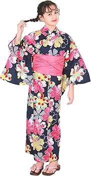 ジュニア変織H生成り浴衣セット　130cm ひまわり柄 ジュニア変織H生成り浴衣セット130cm ひまわり柄