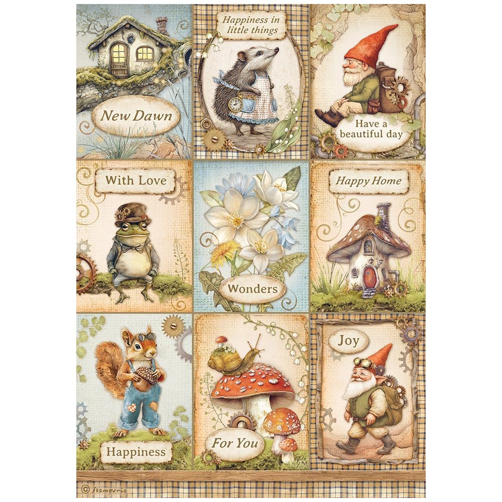 Stamperia Various A4 Rice Paper For Decoupage - Hidden Grove Cards