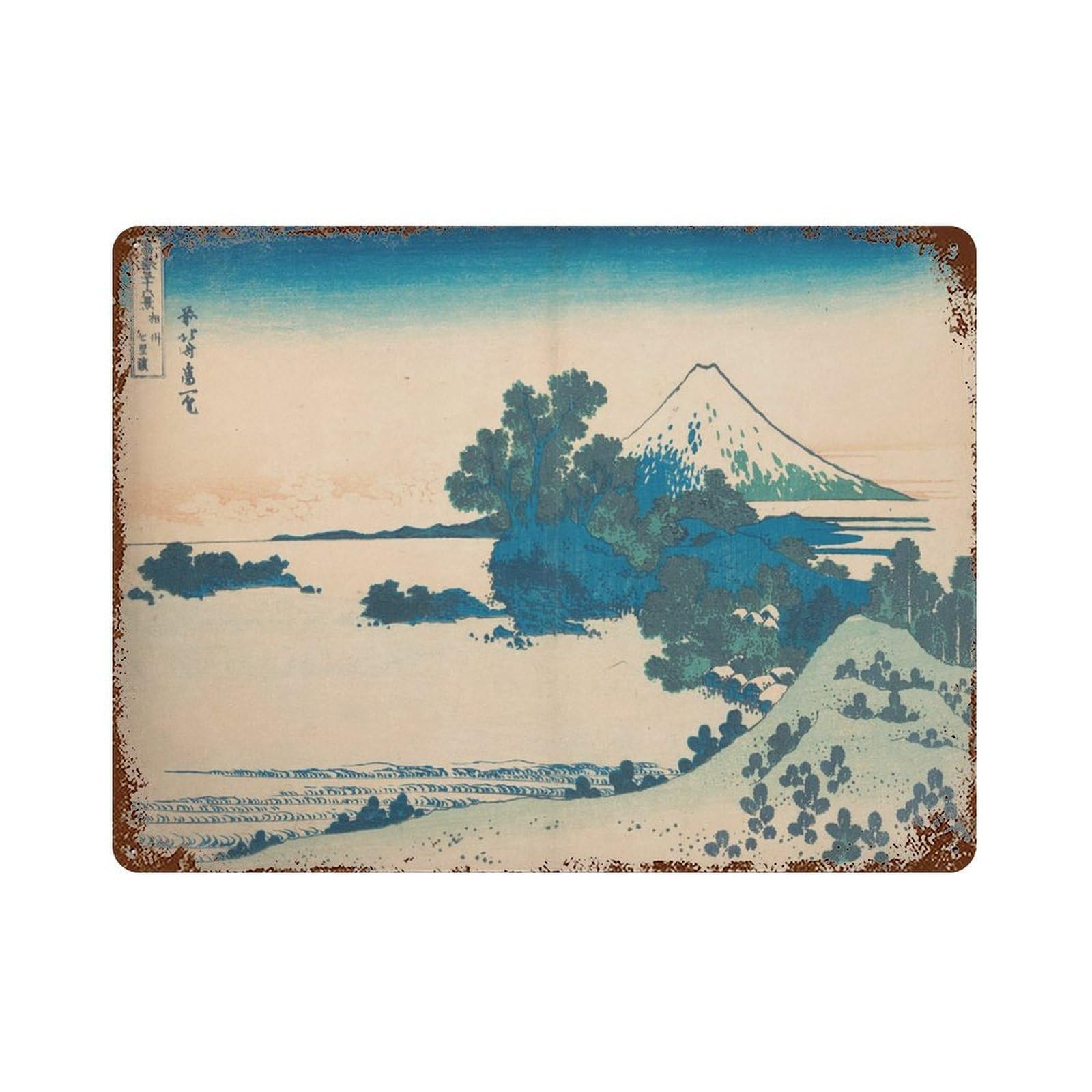 xiaoxiaoshen Hokusai Fuji Japanese Woodblock Wall Decor Art Metal Tin Poster Modern Home Decor Art Home Bar Shop Decorations Vintage Sign 30x40cm